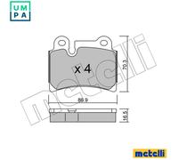 BRAKE PAD SET DISC BRAKE 22-0660-0 FOR VW BMV/AZZ/BKJ/BMX 3.2L CATA/BKS 3.0L