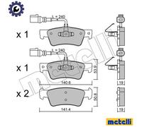 BRAKE PAD SET DISC BRAKE 22-0661-0 FOR VW BLK/BPD 2.5L 5cyl TOUAREG