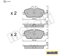 metelligroup 22-0664-0 Brake Pads, Made in Italy