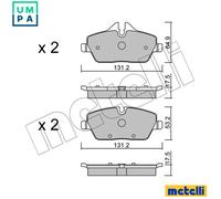 metelligroup 22-0664-0 Brake Pads, Made in Italy