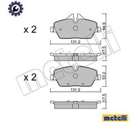 metelligroup 22-0664-0 Brake Pads, Made in Italy