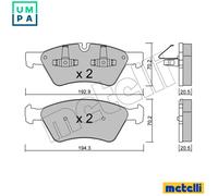 BRAKE PAD SET DISC BRAKE 22-0670-0 FOR MERCEDES-BENZ M 272.945 3.0L 6cyl R-CLASS