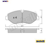 Brake pads 22-0671-0 METELLI for MERCEDES-BENZ VW