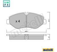 metelligroup 22-0671-1 Brake Pads, Made in Italy