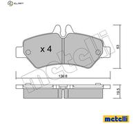 metelligroup 22-0672-0 Brake Pads, Made in Italy