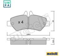 metelligroup 22-0672-0 Brake Pads, Made in Italy