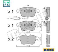 Brake pads 22-0675-1 METELLI for SEAT VW AUDI