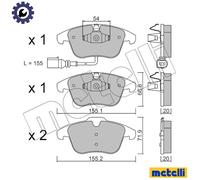 Brake pads 22-0675-1 METELLI for SEAT VW AUDI