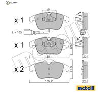 Brake pads 22-0675-1 METELLI for SEAT VW AUDI