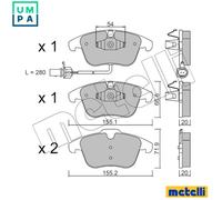 metelligroup 22-0675-2 Brake Pads, Made in Italy