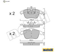 Brake pads 22-0675-3 METELLI for CITROËN PEUGEOT DS