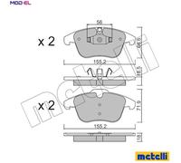 BRAKE PAD SET DISC BRAKE 22-0675-5 FOR PEUGEOT 508/SW CITROEN C5/III/Break 2.0L