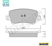 Brake pads 22-0676-0 METELLI for FORD VOLVO LAND ROVER