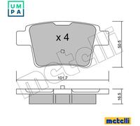 BRAKE PAD SET DISC BRAKE 22-0677-0 FOR FORD MONDEO/III/Mk/Turnier/Clipper 1.8L