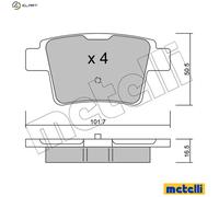 metelligroup 22-0677-0 - Made in Italy - Brake Pads