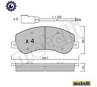 metelligroup 22-0680-0 Brake Pads, Made in Italy