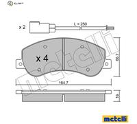 metelligroup 22-0680-0 Brake Pads, Made in Italy