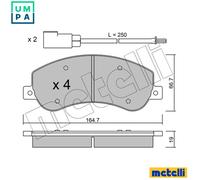 metelligroup 22-0680-0 Brake Pads, Made in Italy