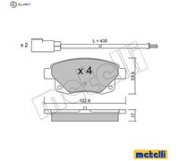metelligroup 22-0681-0 Brake Pads, Made in Italy