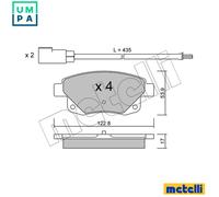 metelligroup 22-0681-0 Brake Pads, Made in Italy