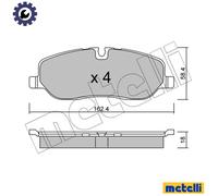 BRAKE PAD SET DISC BRAKE 22-0693-0 FOR LAND ROVER LR3/III/SUV DISCOVERY/IV 2.7L