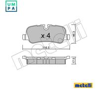 metelligroup 22-0694-0 - Made in Italy - Brake Pads