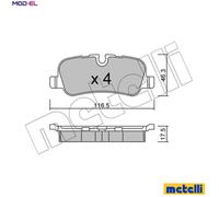 metelligroup 22-0694-0 - Made in Italy - Brake Pads