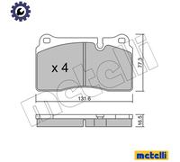 Brake pads 22-0695-0 METELLI for MASERATI LAND ROVER