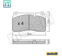 BRAKE PAD SET DISC BRAKE 22-0695-0 FOR LAND ROVER RANGE/SPORT/SUV/III/Mk 4.2L
