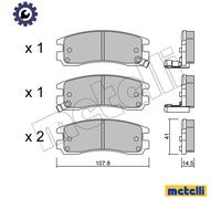 BRAKE PAD SET DISC BRAKE 22-0697-0 FOR VAUXHALL OPEL CHEVROLET 2.2L 4cyl SINTRA