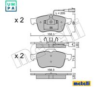 BRAKE PAD SET DISC BRAKE 22-0703-0 FOR ALFA ROMEO 939 A6.000 937A7.000 1.9L 159