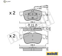 BRAKE PAD SET DISC BRAKE 22-0703-0 FOR ALFA ROMEO 939 A6.000 937A7.000 1.9L 159