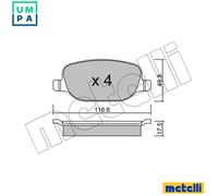 BRAKE PAD SET DISC BRAKE 22-0704-0 FOR ALFA ROMEO LANCIA 939 A6.000 1.9L 4cyl