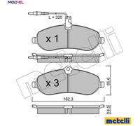 BRAKE PAD SET DISC BRAKE 22-0707-0 FOR PEUGEOT EXPERT/Platform/Chassis/Van 1.6L