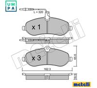 BRAKE PAD SET DISC BRAKE 22-0707-0 FOR PEUGEOT EXPERT/Platform/Chassis/Van 1.6L