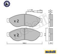 BRAKE PAD SET DISC BRAKE 22-0708-1 FOR PEUGEOT MANAGER/Van/Bus BOXER FIAT