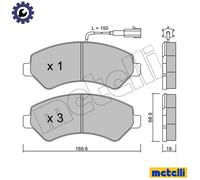 BRAKE PAD SET DISC BRAKE 22-0709-0 FOR PEUGEOT MANAGER/Platform/Chassis/Van 2.2L