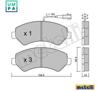 BRAKE PAD SET DISC BRAKE 22-0709-0 FOR PEUGEOT MANAGER/Platform/Chassis/Van 2.2L