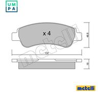 Brake pads 22-0710-0 METELLI for FIAT PEUGEOT CITROËN