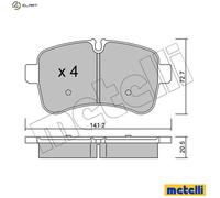 BRAKE PAD SET DISC BRAKE 22-0711-0 FOR IVECO DAILY/VI/Platform/Chassis/Van 3.0L