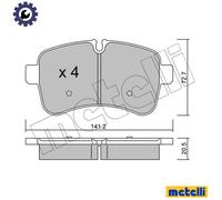 BRAKE PAD SET DISC BRAKE 22-0711-0 FOR IVECO DAILY/VI/Platform/Chassis/Van 3.0L