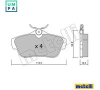 Brake pads 22-0712-0 METELLI for FIAT PEUGEOT CITROËN