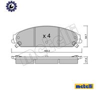 BRAKE PAD SET DISC BRAKE 22-0717-0 FOR LANCIA CHRYSLER ERB 3.6L EXF 3.0L 6cyl