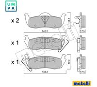 BRAKE PAD SET DISC BRAKE 22-0720-0 FOR JEEP GRAND/CHEROKEE/III/SUV COMMANDER