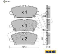 metelligroup 22-0728-0 - Made in Italy - Brake Pads