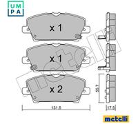 metelligroup 22-0728-0 - Made in Italy - Brake Pads