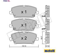 metelligroup 22-0728-0 - Made in Italy - Brake Pads