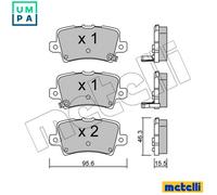 metelligroup 22-0729-0 - Made in Italy - Brake Pads