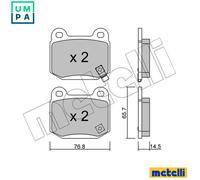 BRAKE PAD SET DISC BRAKE 22-0739-0 FOR MITSUBISHI SUBARU NISSAN 350Z FAIRLADY