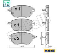 BRAKE PAD SET DISC BRAKE 22-0741-0 FOR INFINITI NISSAN MURANO/SUV 3.5L 6cyl FX